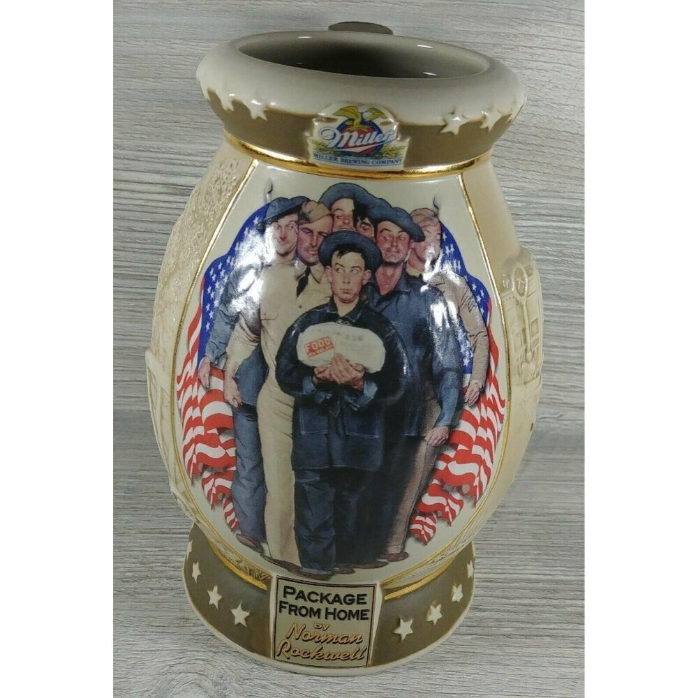 Miller Package Home By Norman Rockwell Collection Multicolor Textured Mug Stein
